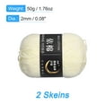 thumbnail image 2 of Uxcell Acrylic Yarn Skeins Soft Crochet Yarns for Knitting and Crocheting Craft Project White, 2 of 7