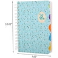 thumbnail image 2 of 5 Subject Notebook，Wide Ruled Spiral Notebooks，A5 Travelers Notebook, Colored Dividers with Tabs, Cute Floral Notepad, Hardcover Journal Memo Planner for School Kids Girls Women, 5.7”×8.27”, 300 Pages, 2 of 7