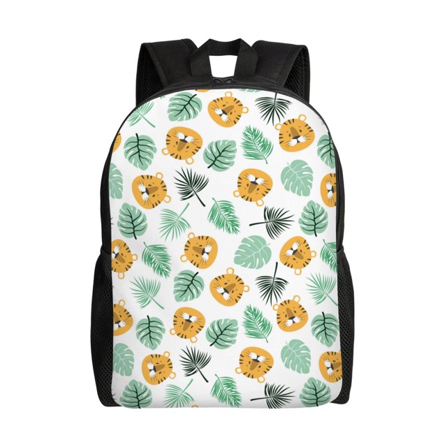 Fotbe Tiger Leaves Travel Laptop Backpack, Business Slim Sturdy Laptops Backpack, Water Resistant College School Computer Bag Gift Fits 15.6 Inch Notebook