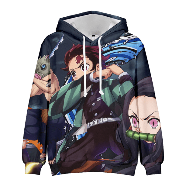 Anime Agatsuma Zenitsu Long Sleeve Hoodie Demon Slayer Sweatshirt ...