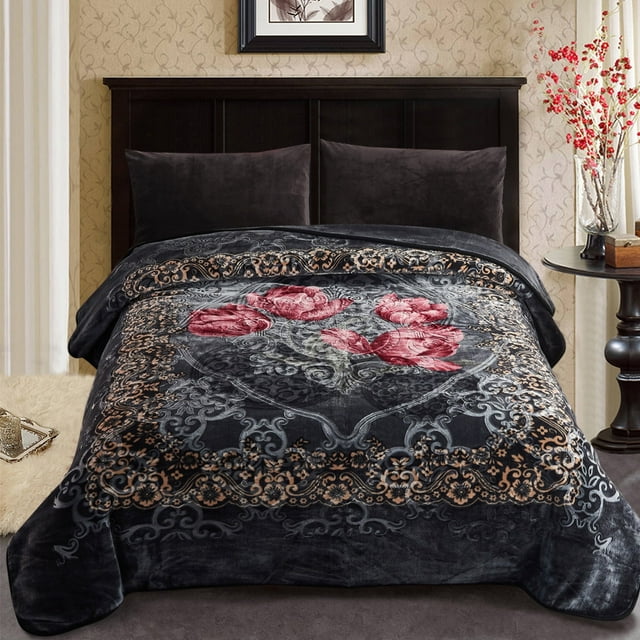 JML Couverture de Lit en Polyester Gris, Très Grand Lit