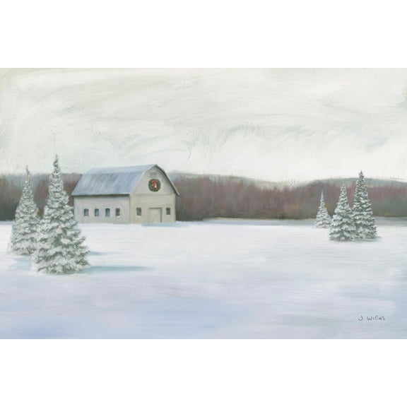 Art.com Holiday Winter Barn Art Print by James Wiens, 18" x 12"