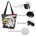 thumbnail image 4 of Fuzoiu American Bald Eagle Print Large Capacity Shoulder Bag for Women,Large Capacity Office Purse,Laptop Tote Bag,Casual Everyday Tote for Work Beach Travel and Shopping Grocery, 4 of 6