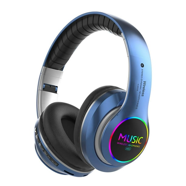 Pisexur Electronics - Auriculares plegables con subwoofer Bluetooth 5.0 para hombre, con micrófono integrado, llamadas inalámbricas, estéreo, cancelación de ruido, auriculares supraaurales suaves, or
