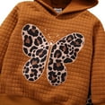 thumbnail image 5 of BULLPIANO Toddler Baby Girls Hoodie Outfit Long Sleeve Hoodie Leopard Print Sweatshirt Pants 2Pcs Fall Winter Outfit Set, 5 of 8