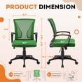 thumbnail image 7 of Vyrox Mid-Back Mesh Office Chair Set of 2, Ergonomic Desk Chair with Lumbar Support, Adjustable Swivel Task Chair for Home Office,Green, 7 of 7