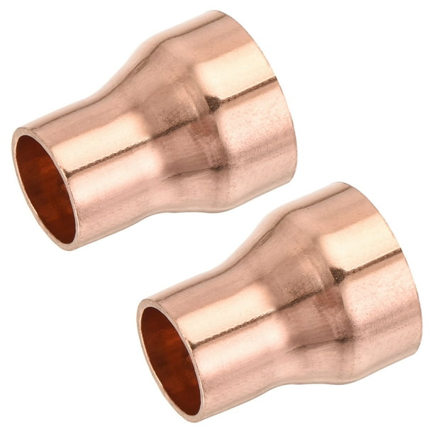 Accesorio de acoplamiento de cobre reductor Uxcell recto con extremo de soldadura, para refrigeración HVAC 13/16 x 1/2 pulgadas