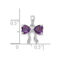 thumbnail image 5 of 14K White Gold Polished Amethyst Bow Pendant, 5 of 5