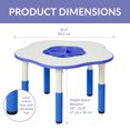 thumbnail image 2 of ECR4Kids Flower Resin Dry-Erase Adjustable Activity Table with Removable Storage Bin, Blue, 2 of 8