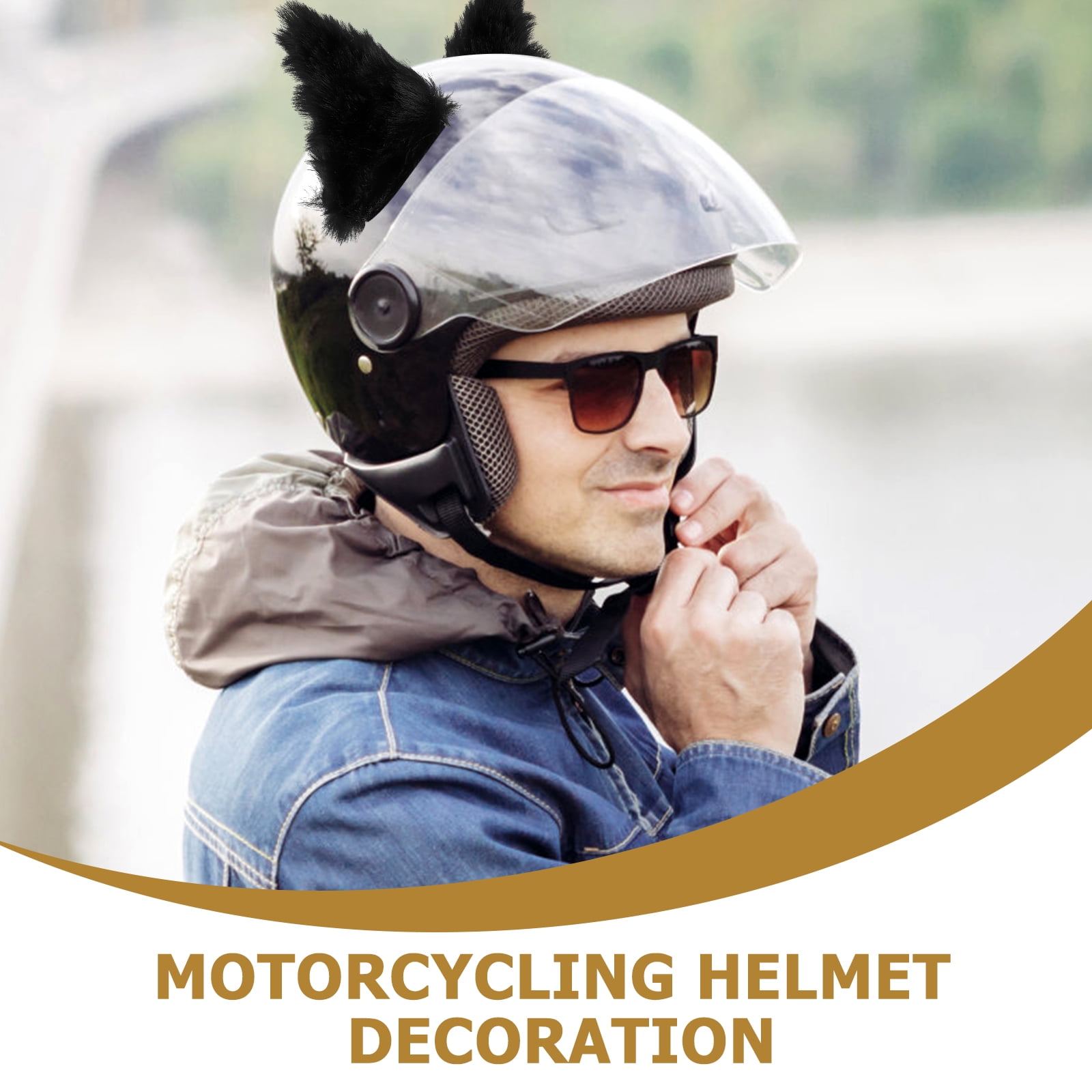 Onaparter Cat Ear Helmet Decoration Motorcycle Accessories Bike