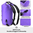 thumbnail image 4 of Mochila impermeable y seca STOVER con funda para teléfono, 30 L, color morado, 4 of 9