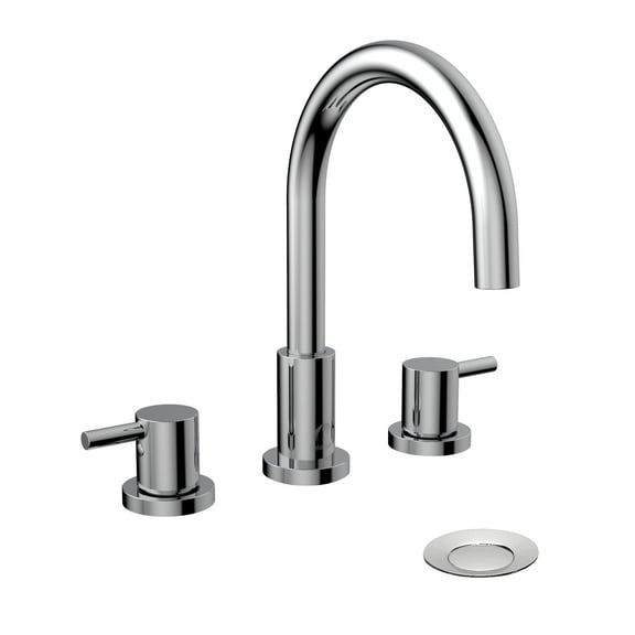 Belanger DEL79CCP Two-Handle Widespread Bathroom Faucet with Drain Assembly, Polished Chrome