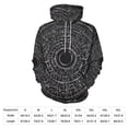thumbnail image 4 of Boho Black Circle Regular Fit Hoodie, Sporty Pullover Hooded Sweatshirt for Men Women L, 4 of 6