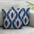 thumbnail image 3 of PIKWEEK  Ikat Ogee Accent Decorative Throw Pillow Covers (Navy Blue), 3 of 5