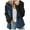 Dark Blue-22, variant on Women Sherpa Jacket for Women Fuzzy Fleece Open Front Hooded Cardigan Fluffy Winter Coats Outerwear