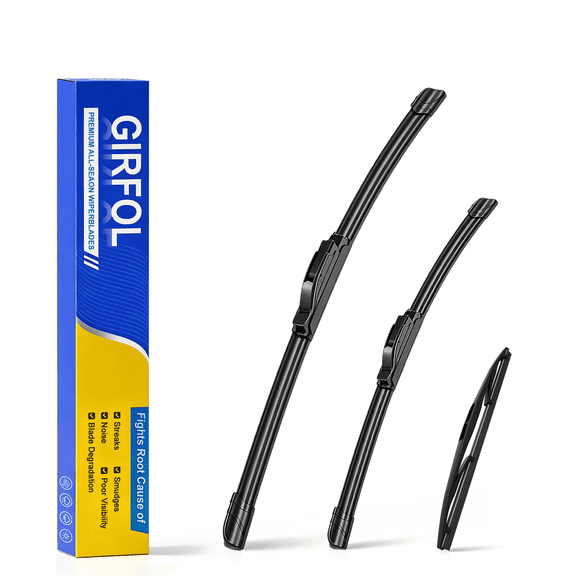 GIRFOL Windshield Wiper Blades for Honda CR-V 2017-2022 Front & Rear Full Set 26'' 17'' 12'', All Weather Quiet Streak-Free OEM Replacement Wipers