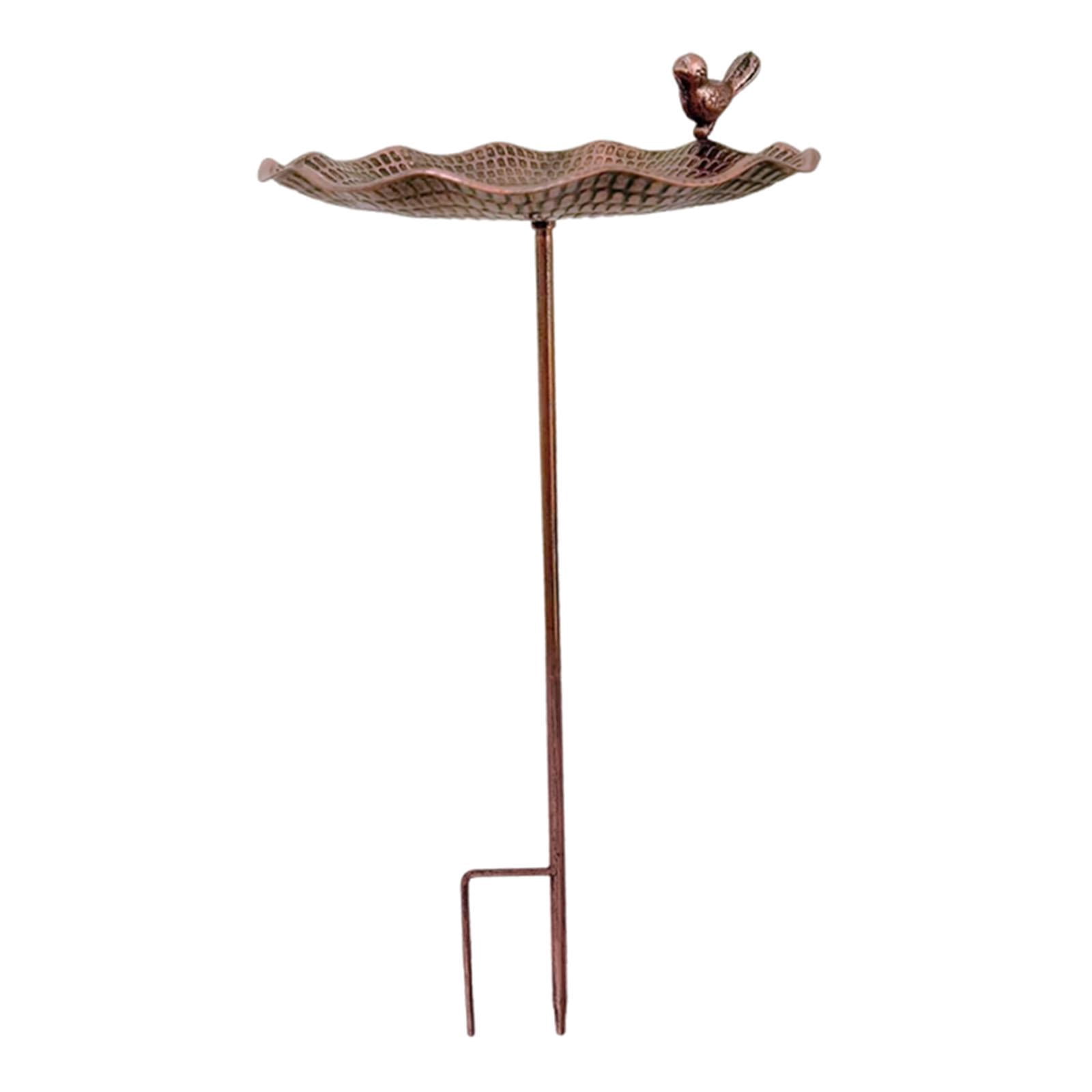 Dualoai Bird Bath Accessories with Base Stake Bird Feeder for Outdoors Yard Children
