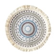 thumbnail image 3 of Mantel Individual Redondo para Mesa de Cocina Macarena Tejido a Mano Resistente Al Calor 33cm Borla Mandala Flor Comedor, 3 of 8