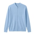 thumbnail image 6 of Ke1Clo Corduroy Jacket for Women Casual Fashion Zip Up Long Sleeve Cardigan Flowy Slim Fall Winter Comfy Coat Blue XXXXL, 6 of 6