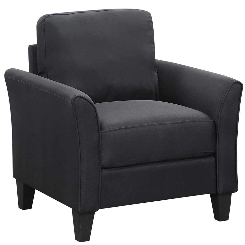 Lowestbes Single Couch, Armrest Sofa Single Chair Sofa, Living Room Furniture Fabric Couch for Adult, Black Lowestbes Single Couch, Armrest Sofa Single Chair Sofa, Living Room Furniture Fabric Couch for Adult, Black