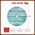 thumbnail image 2 of Daiia Teal Turquoise Wood Drawing Merry Christmas Tree Skirt , Xmas Large Lace-up Tree Skirt, Santa Snowflakes Rustic Home Decorations New Year Party Farmhouse Decor-30", 2 of 6
