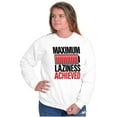 thumbnail image 4 of Funny Maximum Laziness Achieved Joke Unisex Plus Fleece Graphic Sweatshirt Brisco Brands 4X, 4 of 5