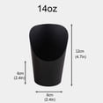 thumbnail image 2 of 50pcs Black Charcuterie Cups, 14oz - Take-Out French Fries Holders, Disposable Cups for Wedding Food Trays, Paper Cones for Food, 2 of 5