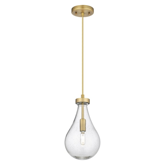 451-1P-BB-G451-7SDY Innovations Lighting Owego - 1 Light Cord Hung Pendant-7 Inch Wide and 12.25 Inch Tall-Brushed Brass Finish-Seedy Glass Color