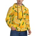 thumbnail image 2 of Wukai Yellow Limes Print Men Hoodies Fleece Sweatshirts Long Sleeve Sweaters Pullover Fall Outfits Winter Clothes-4X-Large, 2 of 7