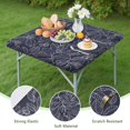 thumbnail image 4 of Flower Print Elastic Fitted Tablecloth - Watercolor Flowers Pattern Square Table Cover, Windproof Snug Fit Outdoor Picnic Table Protector, Wrinkle-Free Washable Cute flowers Design, 4 of 6