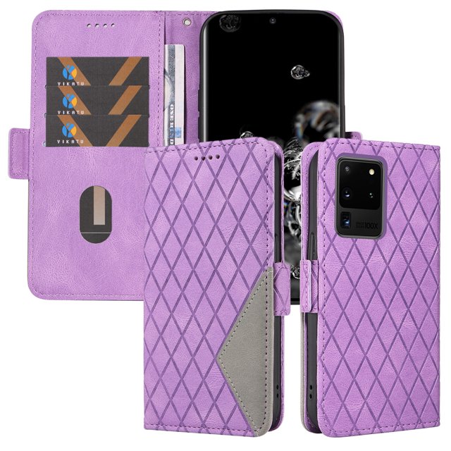Compatible with Samsung Galaxy S20 Ultra 5G PU Leather Wallet Case with Card Holder Magnetic Closure Cover