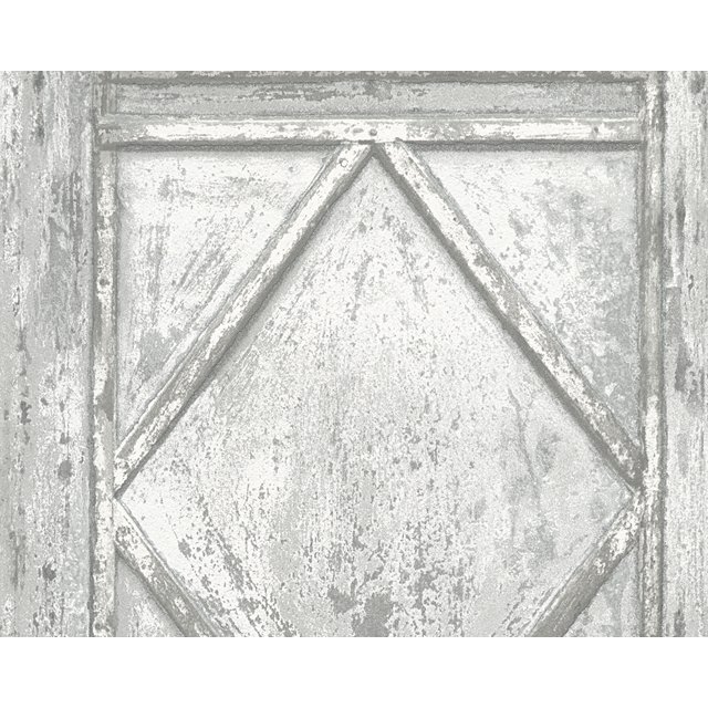 DecoWorld 2 - Gris Naturel, Rouleau de Papier Peint Blanc, Accent Moderne de Décoration Murale