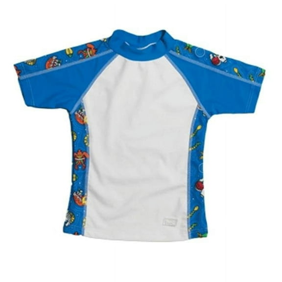 Banz S15RS-CB-6 2015 Short Sleeve Rash Guard, Coolgardie Blue - Size 6