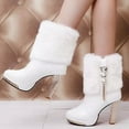 thumbnail image 4 of NOKIO Women'S Retro Block Heel Booties Women's Ankle Boots High Heels Women's Boots Comfortable Boots Women'S Short Booties Women'S Stylish Block Heel Ankle Boots Women'S Winter Ankle Boots, 4 of 6
