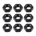 thumbnail image 1 of Unique Bargains M4 Acier au Carbone Grade 8 Hexagone Hexagonal Écrou Noir 100pcs, 1 of 1