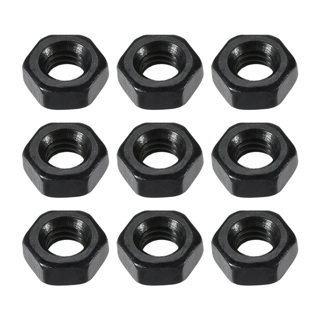 Unique Bargains M4 Acier au Carbone Grade 8 Hexagone Hexagonal Écrou Noir 100pcs