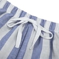 thumbnail image 3 of CONROSES Girls Baggy Linen Pants Wide Leg Pants for Girls Trendy Striped Elastic Waist Drawstring Leisure Jogger Pants With Pockets, 3 of 7