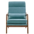 thumbnail image 5 of Accent Chair,High Back Armchair with Solid Wood Legs and Frame, Upholstered Single Sofa Chair with Padded Backrest & Seat Cushion, Lounge Chair Reception Chair for Living Room Office Bedroom, 5 of 7