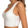 thumbnail image 4 of Pretxorve Women's Everyday Bras Solid Thin Chest Binding Minimize Bust Shockproof Tank Bra, 4 of 4