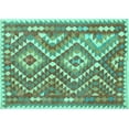 thumbnail image 1 of Ahgly Company Machine Washable Indoor Rectangle Southwestern Turquoise Blue Country Area Rugs, 8' x 12', 1 of 4