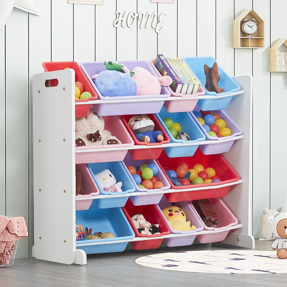 Kepooman Kids Toy Organizer With with 16 Plastic Bins, Extra Large Kepooman Kids Toy Organizer With with 16 Plastic Bins, Extra Large