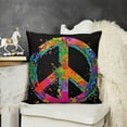 thumbnail image 2 of Throw Pillow Cover Peace Sign Decorative Pillow Cases Home Decor Square Pillowcases, 2 of 5