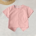 thumbnail image 5 of YHAJDS Girls Short Sleeve Top with Back Bow Summer Solid Color Casual Soft Blouse for Kids, 5 of 5