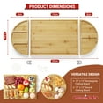 thumbnail image 7 of 3-Pack Magnetic Bamboo Cheese Board Set with Deep Juice Grooves, Large Versatile Wooden Charcuterie Board & Platter for Kitchen Party Wedding Food Prep, 28 in, 7 of 7