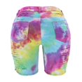 thumbnail image 6 of Womens High Waisted Jean Shorts Ripped Tie Dye Stretchy Denim Shorts For Women, 6 of 6