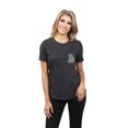 thumbnail image 2 of Thread Tank Sleepy Cat Women's Relaxed Crewneck T-Shirt Tee Charcoal 2X-Large, 2 of 4