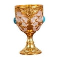 thumbnail image 5 of WeiLaiKeQi Vintage Medieval Goblet Anniversary Engraving Handcraft Ceremonial Drinkware Gold White, 5 of 9