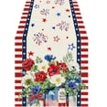 thumbnail image 2 of 4th of July Table Runner,Patriotic Flag Star Pattern Table Mat | Memorial Day Decorations - 250th Anniversary Fourth of July Kitchen Dining Table Decoration,72x13 Inch, 2 of 8