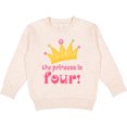 thumbnail image 2 of Inktastic 4th Birthday Princess is Four Toddler Sweatshirt, 2 of 4