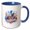 Blue/White, variant on 3drose, Massachusetts State. Usa. Landmarks and Colorful Landscapes. Art Gift, 11oz Mug